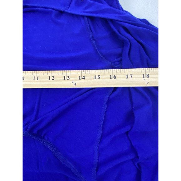 Massimo XS Vibrant Blue Open Front Cardigan With Long Sleeves & Asymmetric Hem - Picture 7 of 10